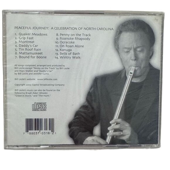 Bill Leslie "Peaceful Journey: A Celebration of North Carolina" CD OOP 2003 NEW - Picture 2 of 2